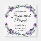 Paarse waterverf violet lavendel eucalyptus magneet (Voorkant)