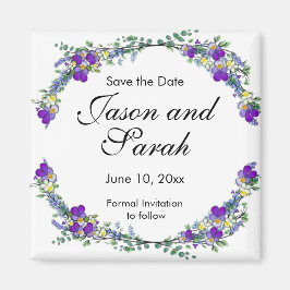 Paarse waterverf violet lavendel eucalyptus magneet