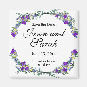 Paarse waterverf violet lavendel eucalyptus magneet