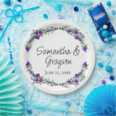 Paarse waterverf violet lavendel eucalyptus papieren bordje (Feest)