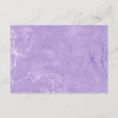 Paarse Waterverf viooltjes bruiloft details Informatiekaartje (Achterkant)