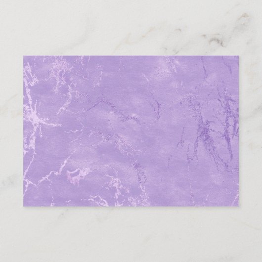 Paarse Waterverf viooltjes bruiloft details Informatiekaartje (Achterkant)