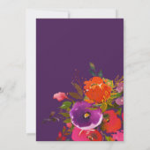 Paarse Waterverf - Virtuele Baby shower met Floral Kaart (Achterkant)