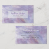 Paarse Waterverf Visitekaartje (Voorkant / Achterkant)