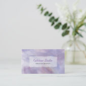 Paarse Waterverf Visitekaartje (Staand voorkant)