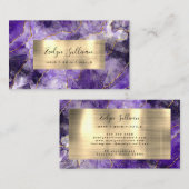 paarse Waterverf Visitekaartje goudveinen (Voorkant / Achterkant)