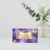paarse Waterverf Visitekaartje goudveinen (Staand voorkant)