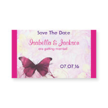 Paarse Waterverf vlinder roze