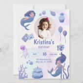 Paarse Waterverf Vrijdag uitnodiging (Voorkant)