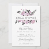 Paarse Waterverf Vrijgezellenfeest Floral Spring Kaart (Voorkant)