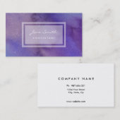 Paarse Waterverf, , vrouwelijk en Abstract Visitekaartje (Voorkant / Achterkant)