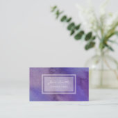 Paarse Waterverf, , vrouwelijk en Abstract Visitekaartje (Staand voorkant)