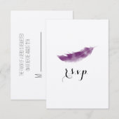 Paarse Waterverf Vuurzeggende RSVP (Voorkant / Achterkant)