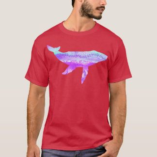 Paarse Waterverf walvis T-shirt