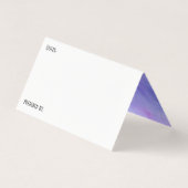 Paarse Waterverf Was in de Kaart van de Ontvankeli Visitekaartje (Achterkant)