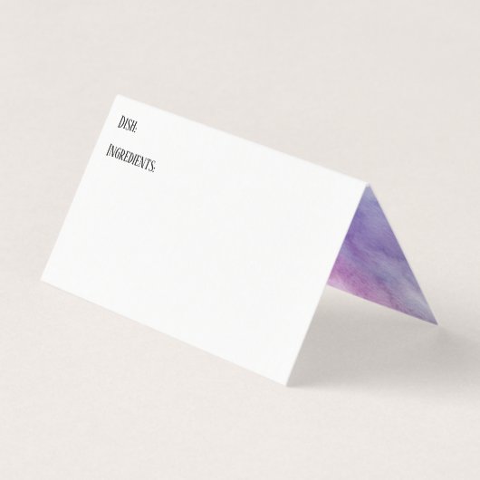 Paarse Waterverf Was in de Kaart van de Ontvankeli Visitekaartje (Voorkant)