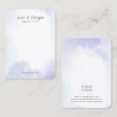 Paarse Waterverf Was met juwelenvertoning Visitekaartje (Voorkant / Achterkant)