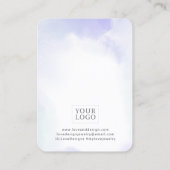 Paarse Waterverf Was met juwelenvertoning Visitekaartje (Achterkant)