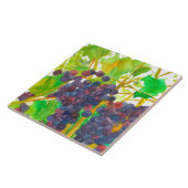 Paarse Waterverf wijndruiven Tegeltje (Zijkant)