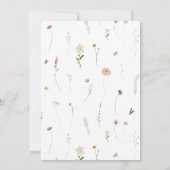 Paarse Waterverf Wildbloemen, Zomerbloemen Kaart (Achterkant)