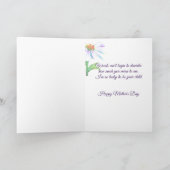 Paarse waterverf wilde bloem op maat Moederdag Feestdagen Kaart (Binnen)