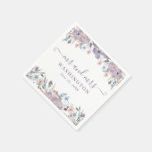 Paarse Waterverf Wilde bloemen Berichten Servet (Hoek)