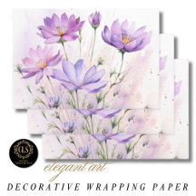 Paarse Waterverf Wilde Bloemen