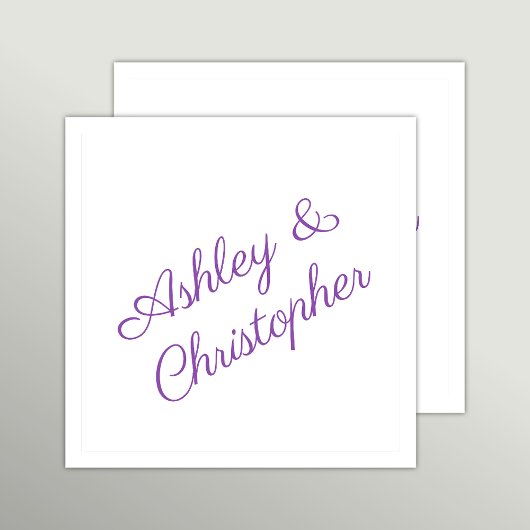 Paarse Waterverf Wildflower Cocktail Party Servet