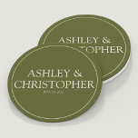 Paarse Waterverf Wildflower Wedding Ronde Kartonnen Onderzetter<br><div class="desc">Minimalistische bruiloft partij onderzetter ontworpen om te coördineren met onze grillige paarse wilde bloem bruiloft briefpapier collectie. Schone, heldere typografie, coördinerende achtergrondkleuren. ❀❀❀ Gemakkelijk te personaliseren. Neem echter contact met ons op voor hulp bij het personaliseren of aanpassen aan uw individuele wensen, of om te helpen bij het maken van...</div>
