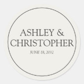 Paarse Waterverf Wildflower Wedding Ronde Sticker (Voorkant)