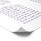 Paarse Waterverf Wisteria Lila Floral Wedding Poster (Hoek)