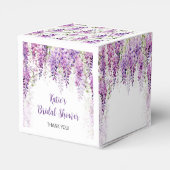 Paarse Waterverf Wisteria-Vrijgezellenfeest Bedankdoosjes (Achterkant)