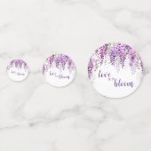 Paarse Waterverf Wisteria-Vrijgezellenfeest Confetti (Voorkanten)