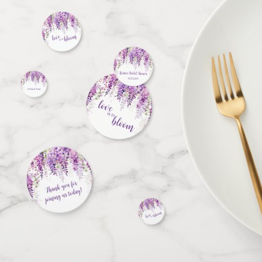 Paarse Waterverf Wisteria-Vrijgezellenfeest Confetti (Groep)