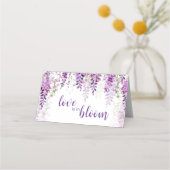 Paarse Waterverf Wisteria-Vrijgezellenfeest Plaatskaartje (Achterkant)