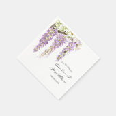 Paarse Waterverf Wisteria Wedding Napkins Servet (Hoek)