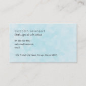 Paarse Waterverf Wolf in een boho stijl krans Visitekaartje (Achterkant)