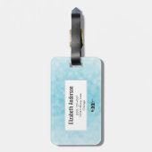 Paarse Waterverf Wolf met een Boho Wreath Bagagelabel (Achterkant verticaal)