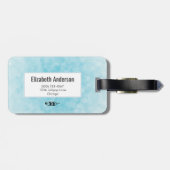 Paarse Waterverf Wolf met een Boho Wreath Bagagelabel (Achterkant horizontaal)