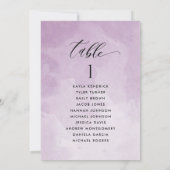 Paarse Waterverf Zitplankaartje met gastnamen (Achterkant)