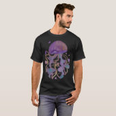Paarse waterverfkwal t-shirt (Voorkant volledig)