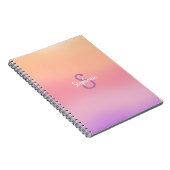 Paarse Waterverven Monogram Notitieboek (Rechterzijde)