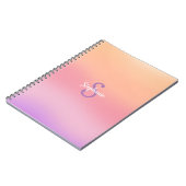 Paarse Waterverven Monogram Notitieboek (Linkerzijde)