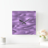 Paarse Waves Paarse Nummers wandklok (Huis)