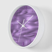 Paarse Waves Paarse Nummers wandklok (Hoek)