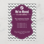 Paarse We hebben Briefkaarten voor adreswijziging  (Voorkant)