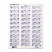 Paarse we hebben gestreepte verplaatsen etiket (Full Sheet)