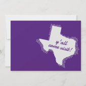 Paarse We hebben verhuisd - Dotted Texas Moving Aankondiging (Achterkant)