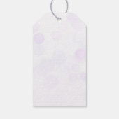 Paarse We kunnen bijna wachten Beer Baby shower gu Cadeaulabel (Achterkant)