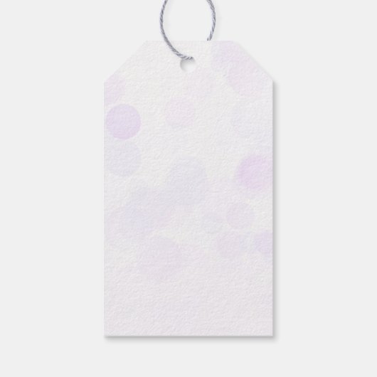 Paarse We kunnen bijna wachten Beer Baby shower gu Cadeaulabel (Achterkant)